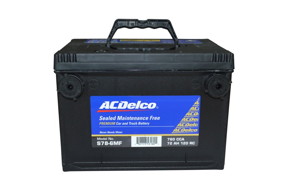 BATERÍA 72 AH 760 CCA 12 V BORNE ESTÁNDAR LATERAL POSITIVO IZQUIERDO AC DELCO