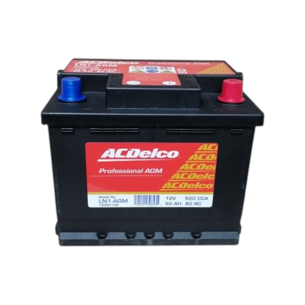 Batería 50 Ah 520 CCA 12 V AGM borne estándar positivo derecho