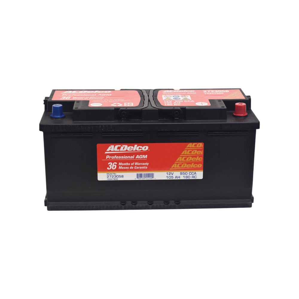Batería 105 Ah 950 CCA 12 V AGM borne estándar positivo derecho