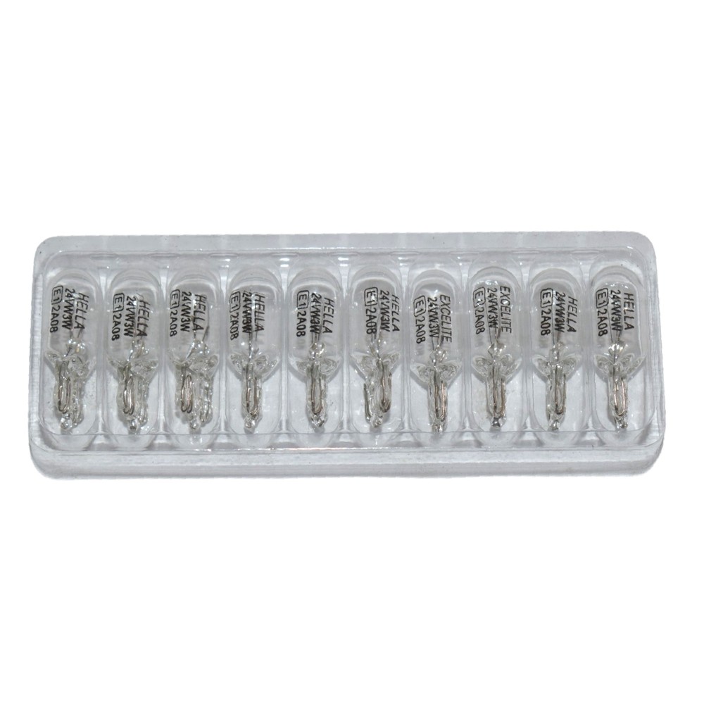 AMPOLLETAW3W CAJA 10 UNIDADES 24VW2.1 X 9.5D BLANCO 3W HALOWAY