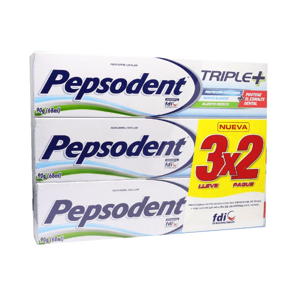 PEPSODENT PASTA DENTAL 90GR TRIPLE MAS 3X2