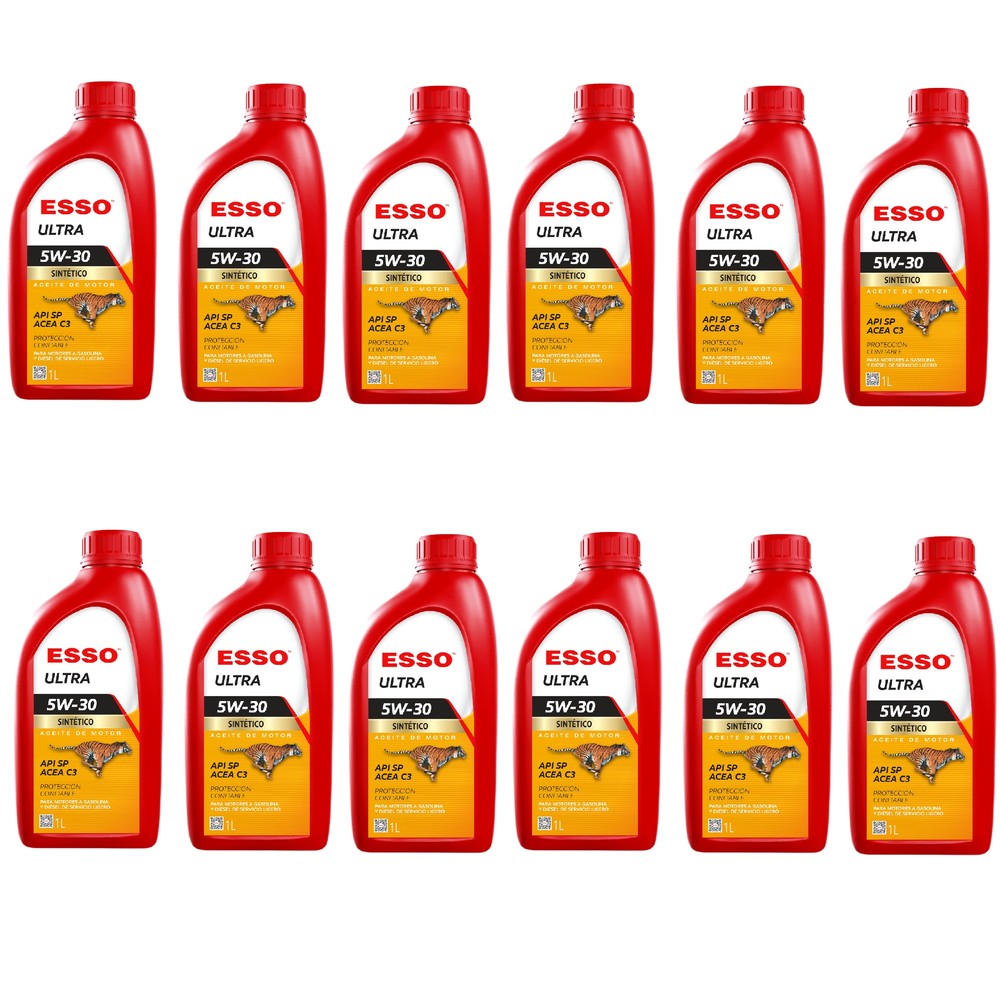 Aceite Motor Esso Ultra 5W-30 Pack 12 X 1 Litro Sintético