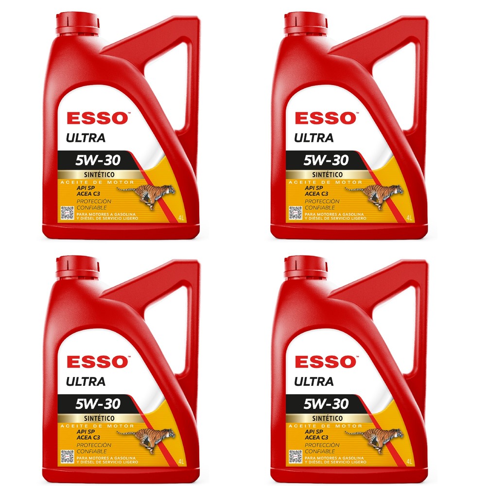 Aceite Motor Esso Ultra 5W-30 Pack 4 X 4 Litros Sintético