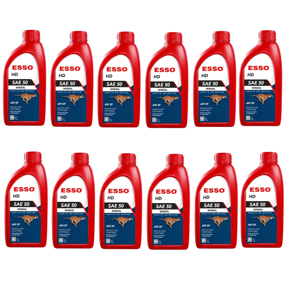 Aceite Transmisión Esso Hd Sae 50 Pack 12 X 1 Litro Mineral