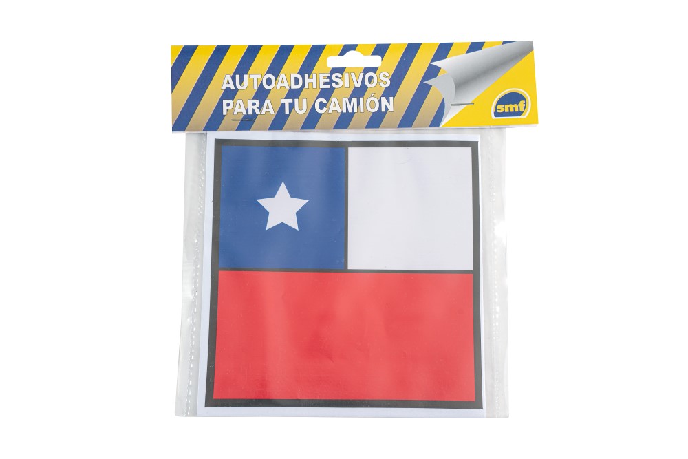 SEÑALETICA BANDERA CHILE 15 X 15 CM