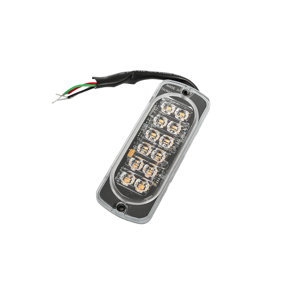 FOCO LED ESTROBOSCOPICO AMBAR 12-24 VOLTS