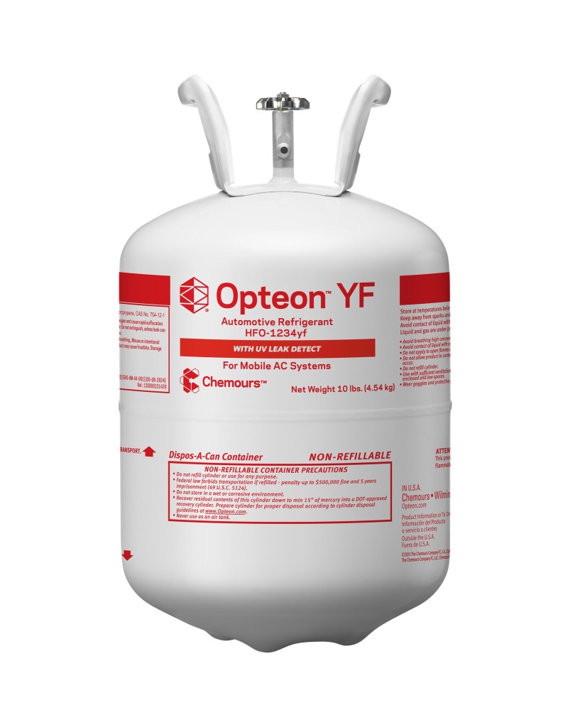 GAS REFRIGERANTE R134A 4.54 KG CILINDRO CHEMOURS