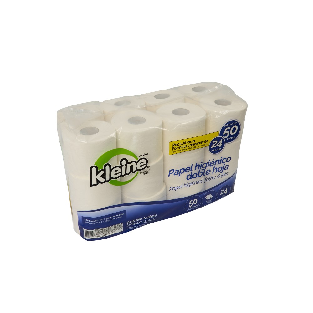 PAPEL HIGIÉNICO DOBLE HOJA 24 ROLLOS X 50 M