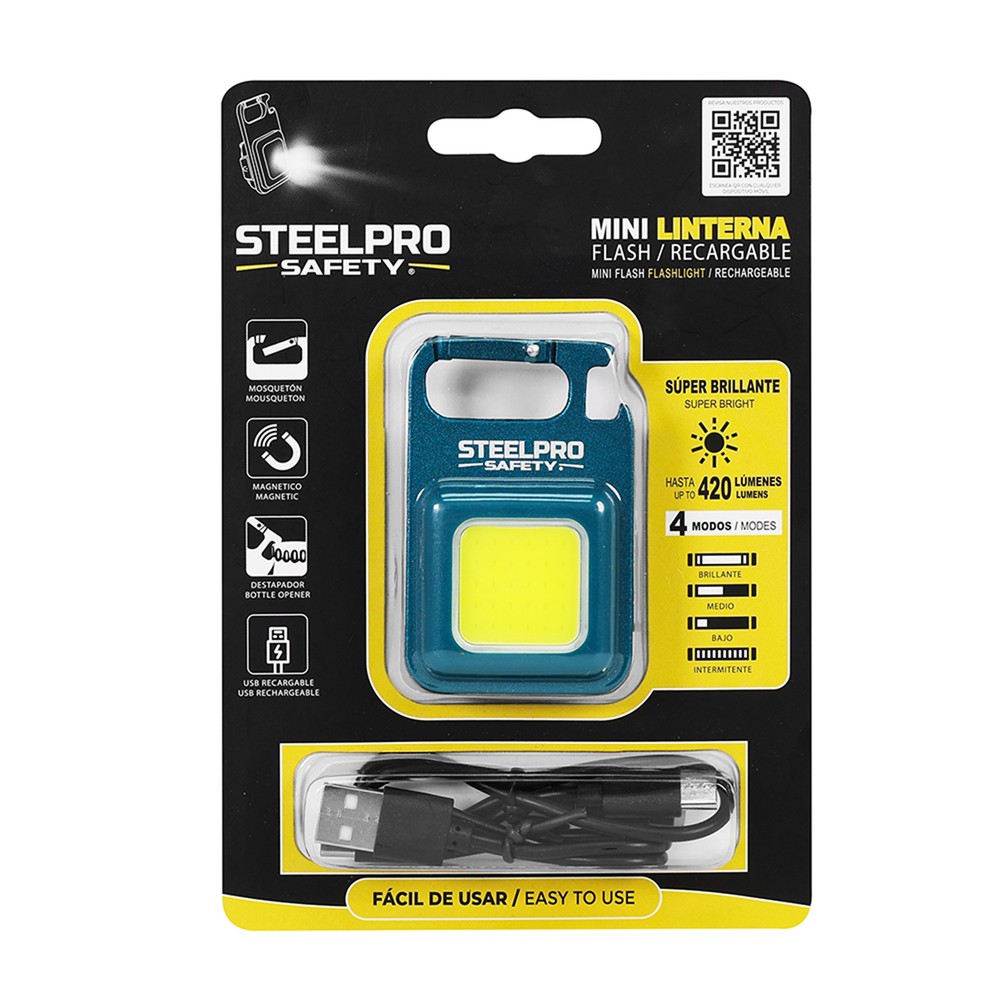 LINTERNA MINI FLASH  RECARGABLE 420 LUMENES