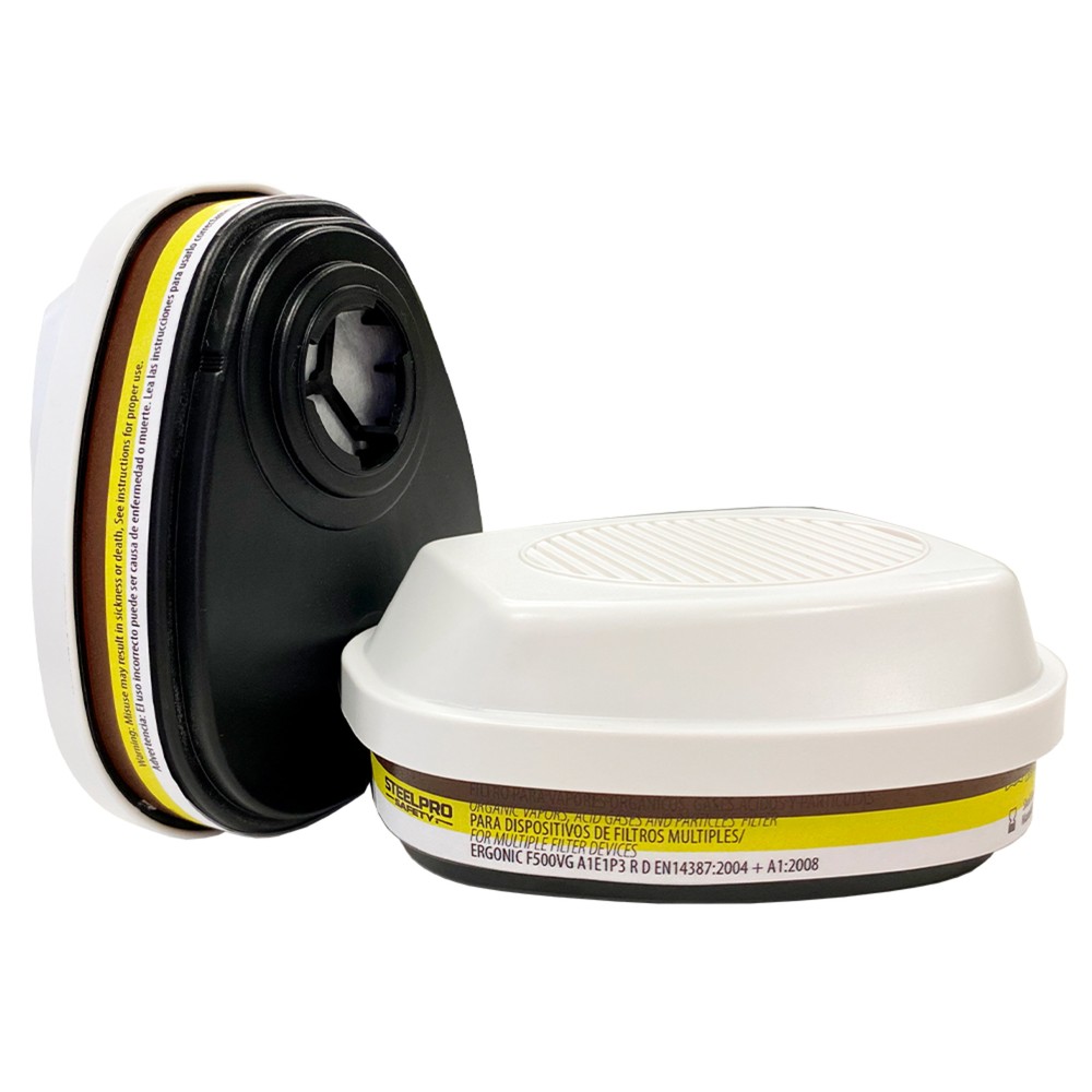 Par de filtros para partículas y multigas ergonic f500mp3 abek 1 p3 r
