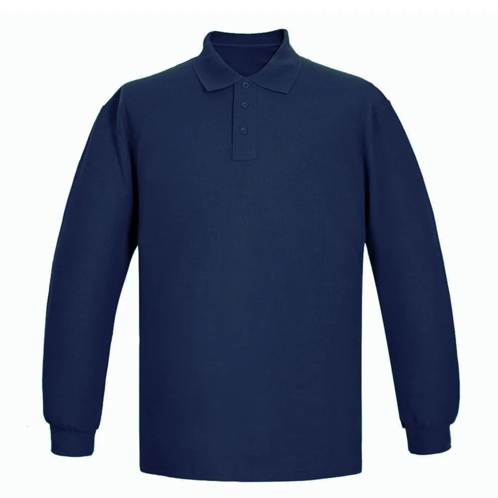 Polera piqué manga larga azul maxclothes talla xxl