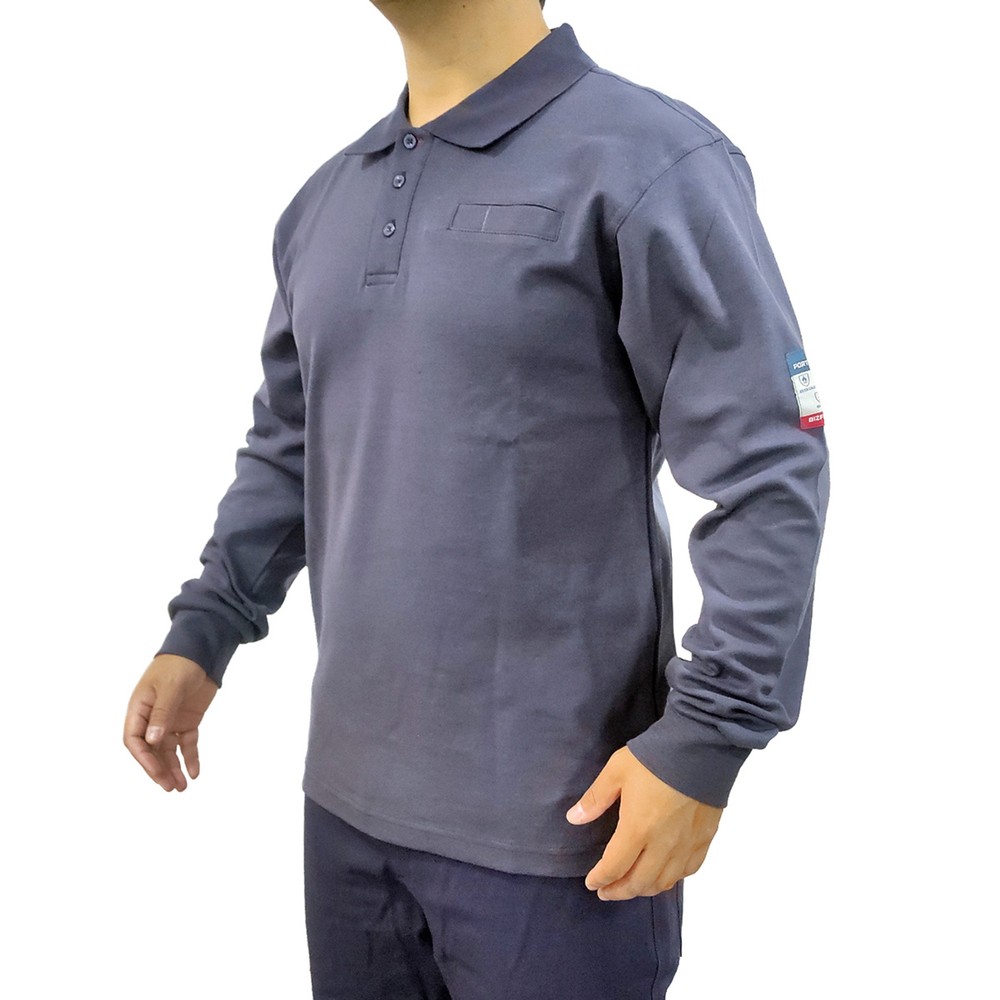 Polera piqué azul ignífiuga portwest talla xxxl