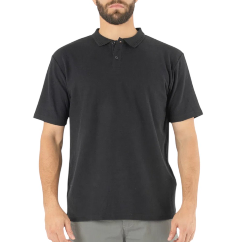 POLERA PIQUE QUEBEC MANGA CORTA NEGRO XL