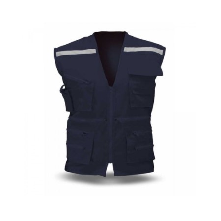 Chaleco geólogo azul kumen talla xxl