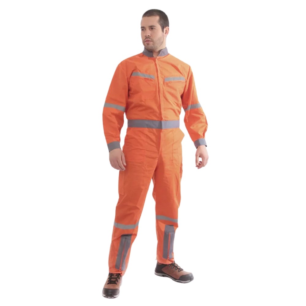 Overol poplin naranjo ms talla m