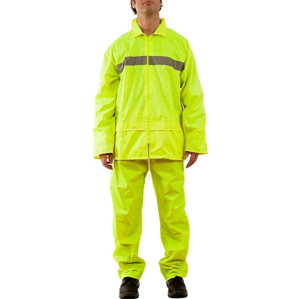 Traje ejecutivo poliéster amarillo flúor alaska talla xl