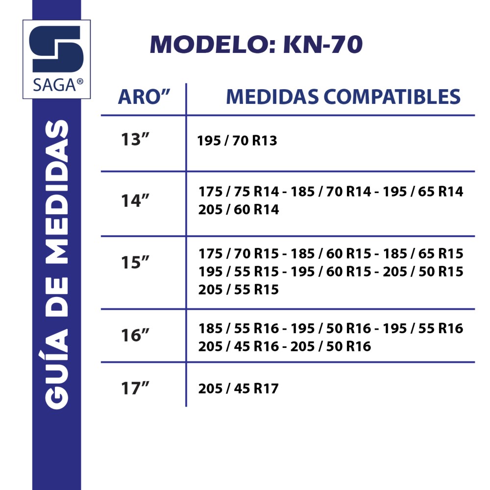 CADENA NIEVE ROMBO KND-70 - Distintec