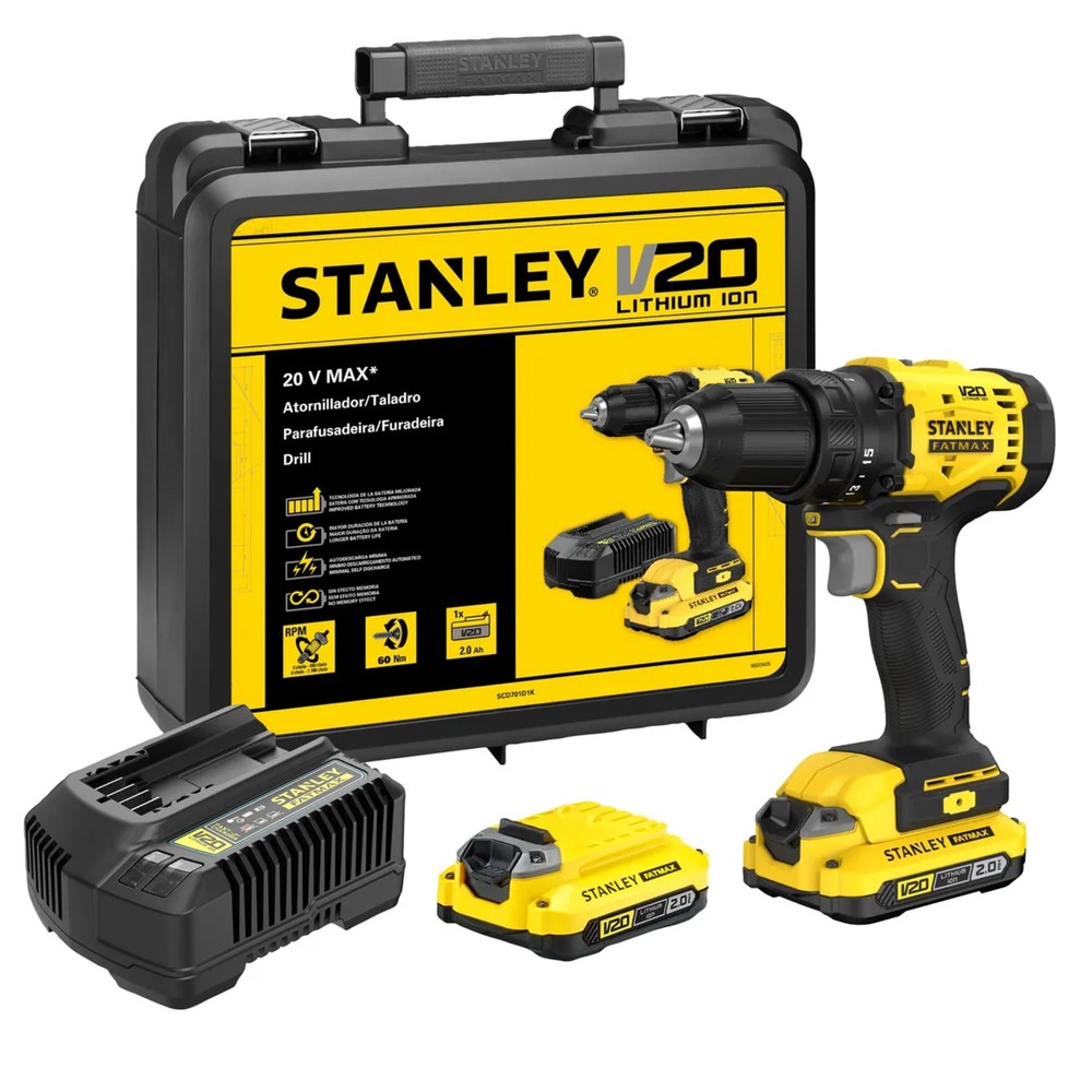 TALADRO PERCUTOR 20V STANLEY