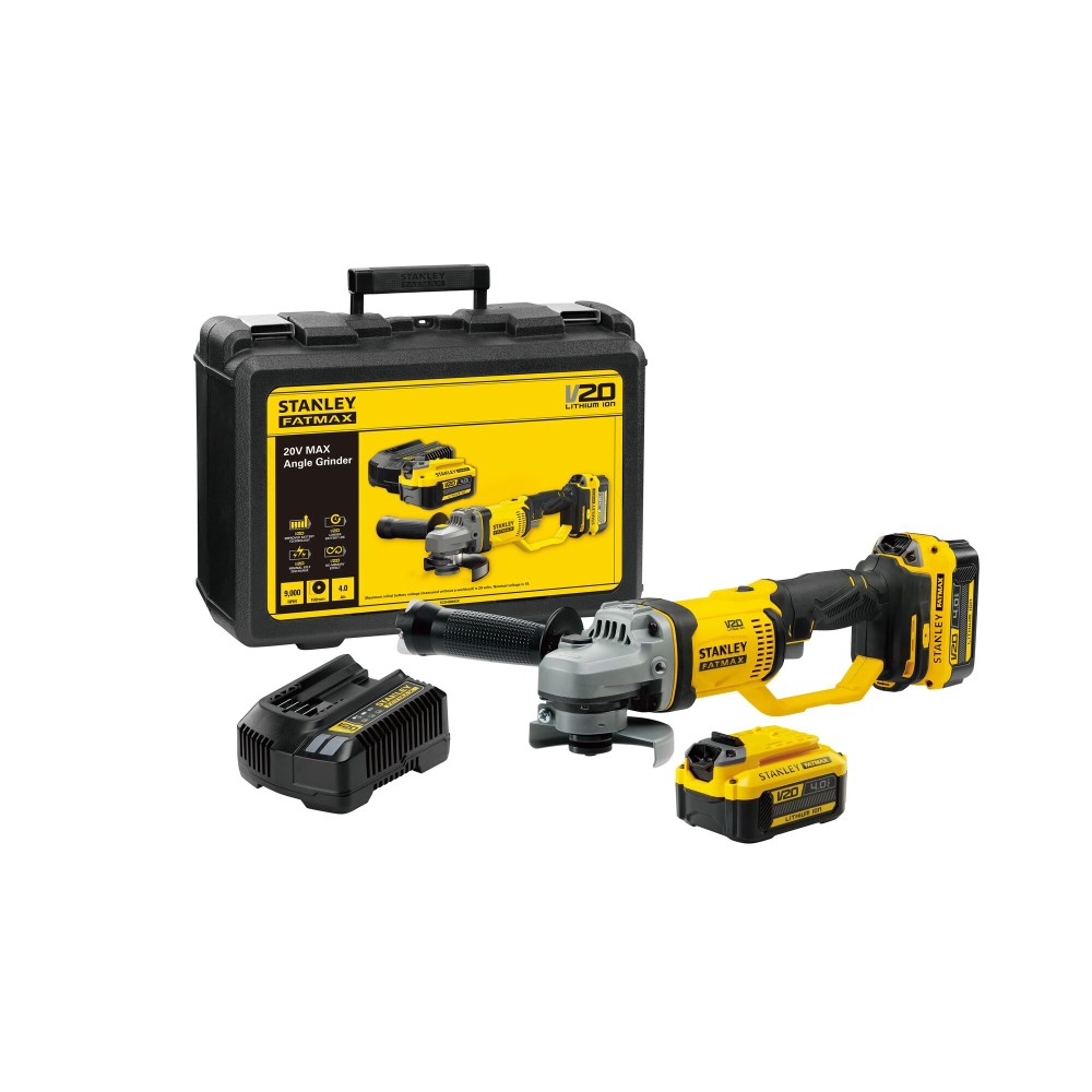 ESMERIL ANGULAR 4-1/2 INALÁMBRICO 20V STANLEY MODELO SCG400-