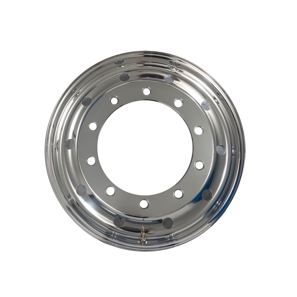 2 Copricerchi Universali 22,5'' In Acciaio Inox Lucidato A Specchio Per Camion – Larghezza 11,75'' Con ET120 Mm