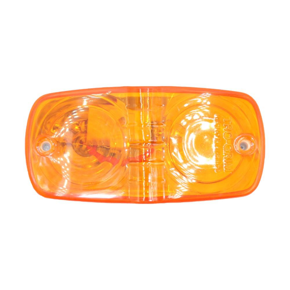 FOCO LATERAL DOBLE OPTICO AMBAR AMPOLLETA 12 VOLTS