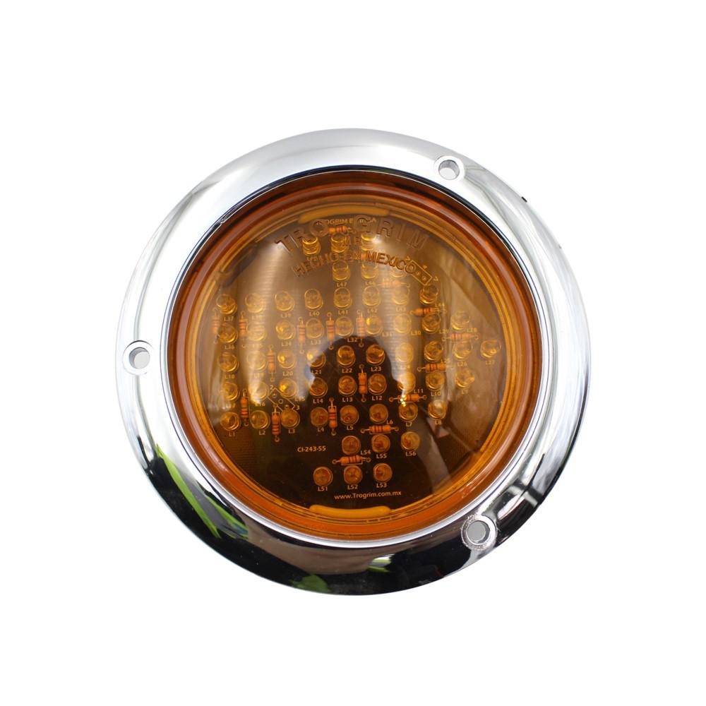 "FOCO TRAS.IZQ.LED 4"" AMBAR BI-VOLT CRO.FUNC.FLECHA"