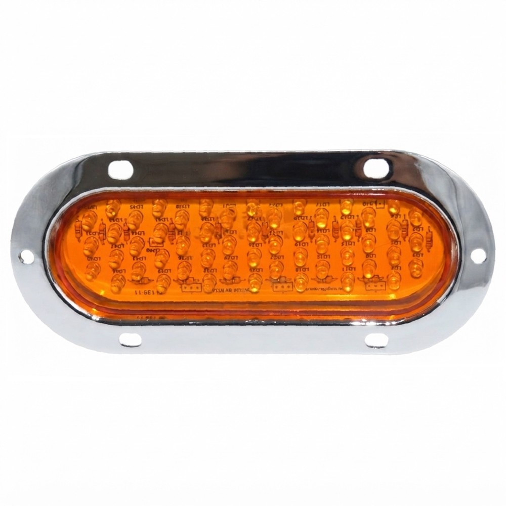 FOCO OVALADO DER.LED AMBAR BIVOLT CRO.FUNC.FLECHAS
