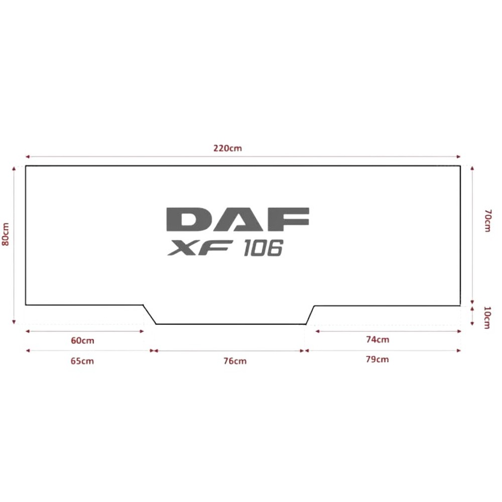COLCHON CABINA PARA MODELO CAMION DAF XF 106