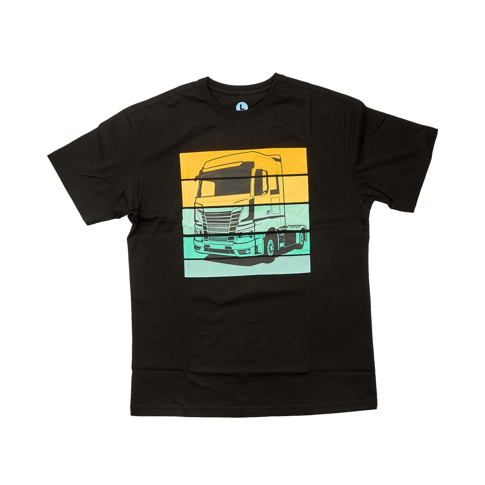 POLERA MANGA CORTA NEGRA RETRO - TRUCK EU TALLA L