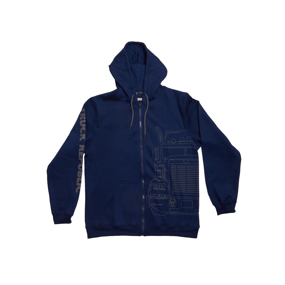 POLERÓN CIERRE GORRO AZUL BIG TRUCK TR TALLA M