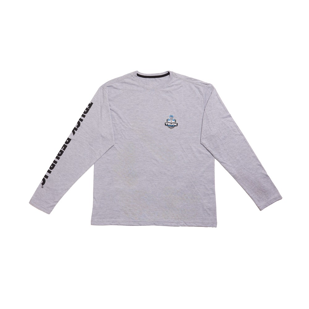 POLERA MANGA LARGA GRIS MELANGE TR TALLA XL