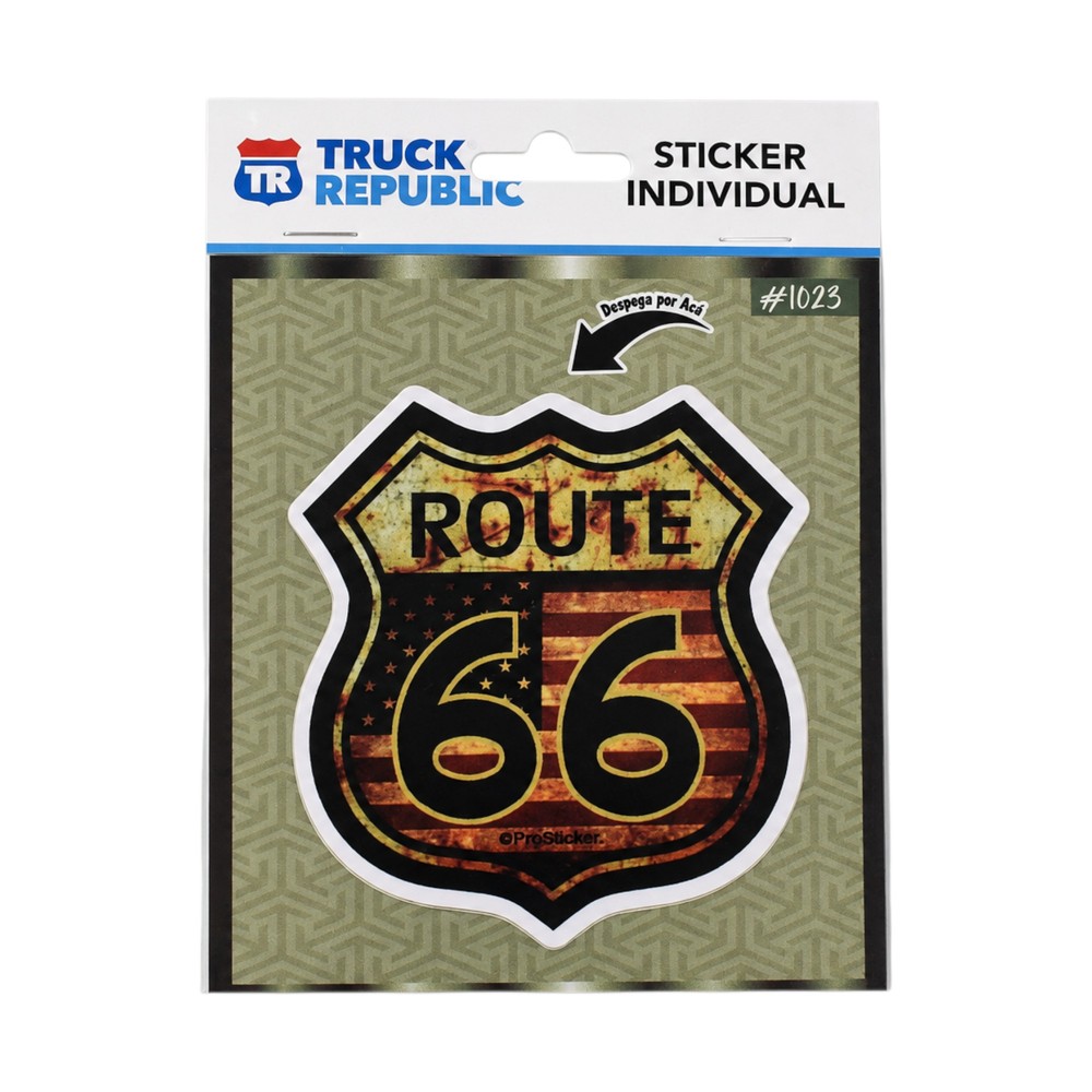 STICKER INDIVIDUAL RUTA 66 BANDERA USA