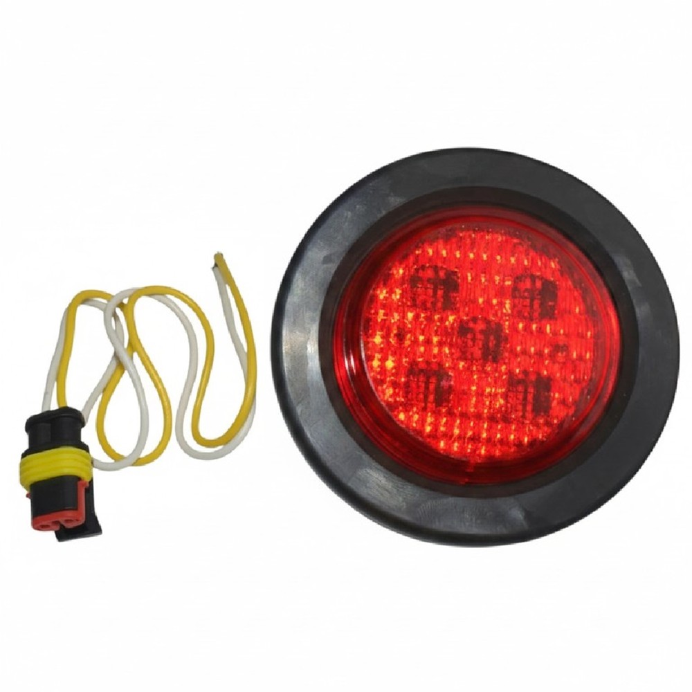 FOCO TROCHA 2 1/2 PULG LED ROJO 12 Y 24 VOLTS