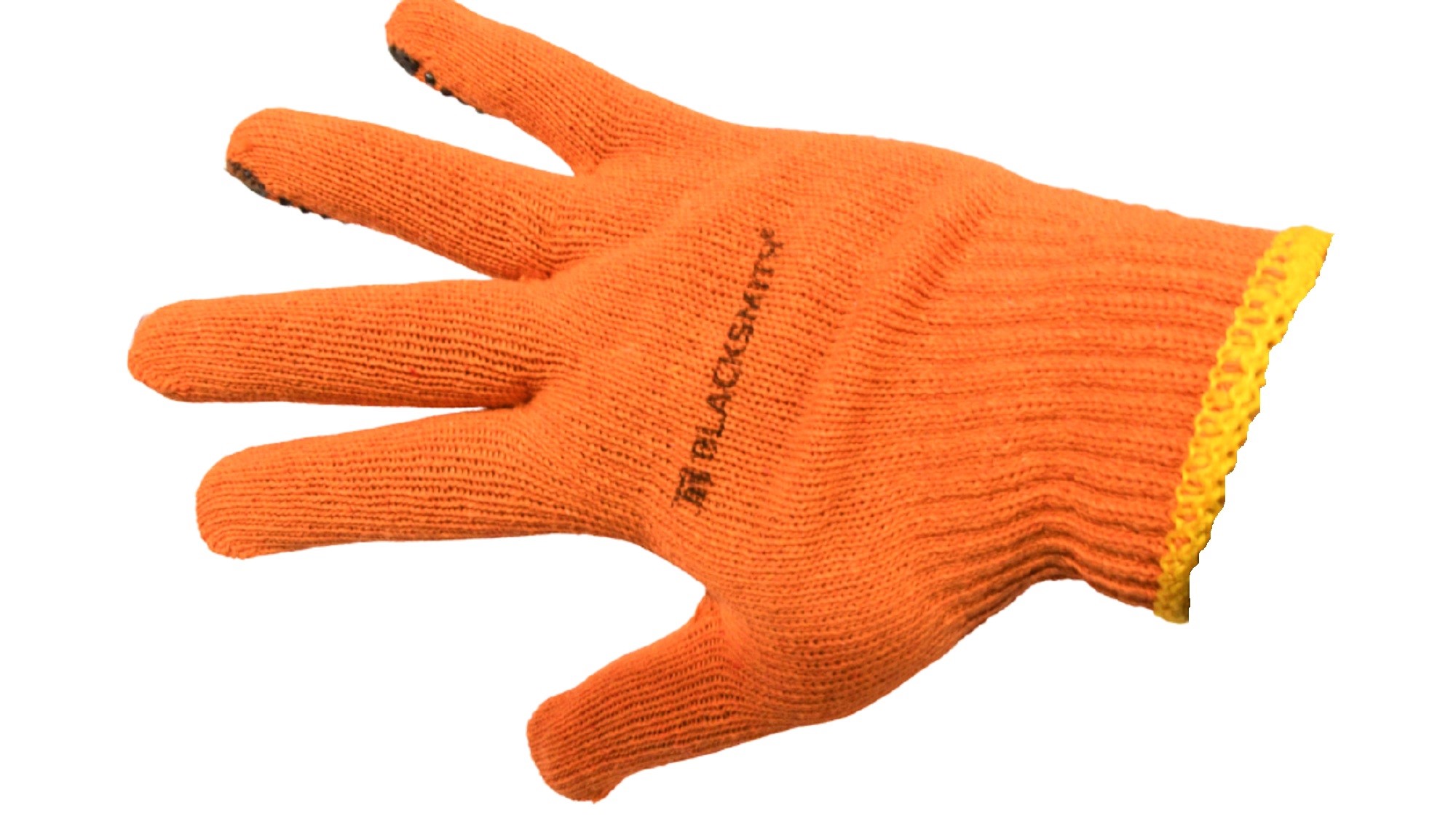 Orange String Knit Gloves