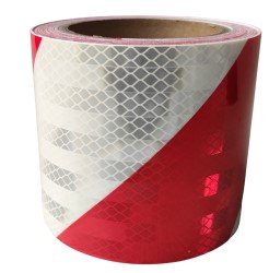 CINTA REFLECTANTE DIAGONAL BICOLOR 4 PULGADAS - 240 CMS