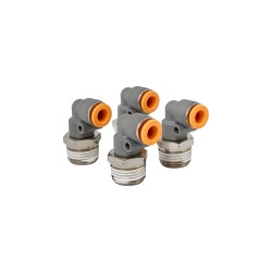 PACK 4 UN CONEXIÓN CURVA TUBO 6 MM HILO 3/8 PULG