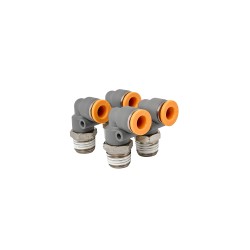 PACK 4 UN CONEXIÓN CURVA TUBO 1/4 PULG HILO 1/4 PULG