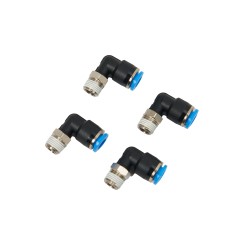 PACK 4 UN CONEXIÓN CURVA TUBO 1/4 PULG HILO 1/8 PULG