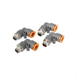 PACK 4 UN CONEXIÓN CURVA TUBO 3/8 PULG HILO 1/4 PULG