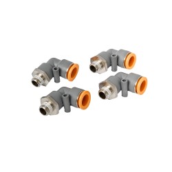 PACK 4 UN CONEXIÓN CURVA TUBO 1/2 PULG HILO 1/4 PULG