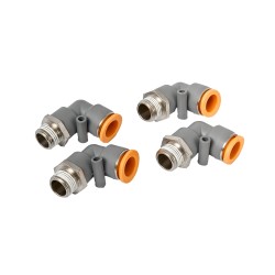 PACK 4 UN CONEXIÓN CURVA TUBO 1/2 PULG HILO 3/8 PULG
