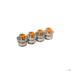 PACK 4 UN CONEXIÓN RECTA TUBO 8 MM HILO 1/2 PULG