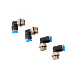 PACK 4 UN CONEXIÓN CURVA TUBO 8 MM HILO M16 X 1.5 MM