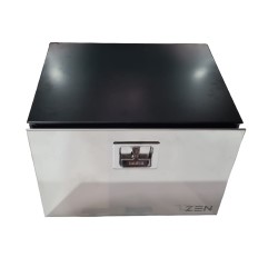 CAJA METALICA PLATEADA CROMADA DE 108LTS
