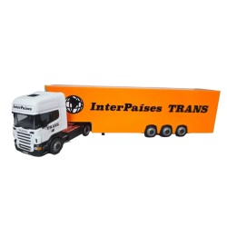 CAMION SCANIA CONTAINER NARANJO ESCALA 1:87