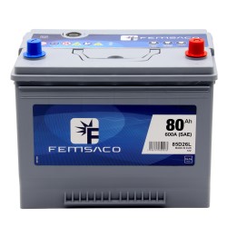 BATERÍA 80 AH 540 CCA 12 V BORNE ESTÁNDAR POSITIVO DERECHO FEMSACO