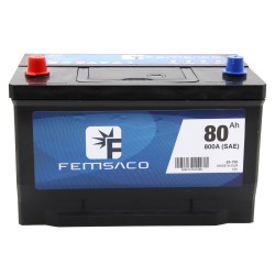 BATERÍA 80 AH 720 CCA 12 V BORNE ESTÁNDAR POSITIVO IZQUIERDO FEMSACO