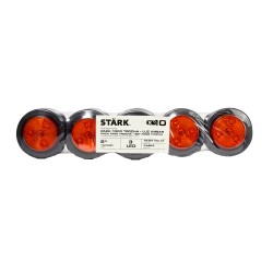 PACK 10 FOCOS  TROCHA LED 2 PULG AMBAR 12 Y 24 VOLTS