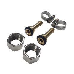 KIT 2 RACOR 1/2 PULG CON TUERCA Y ABRAZADERA