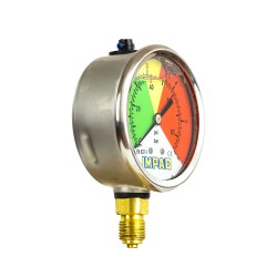 MANOMETRO GLICERINA 0-25 BAR 63 MM CONEXION 1/4 PULG